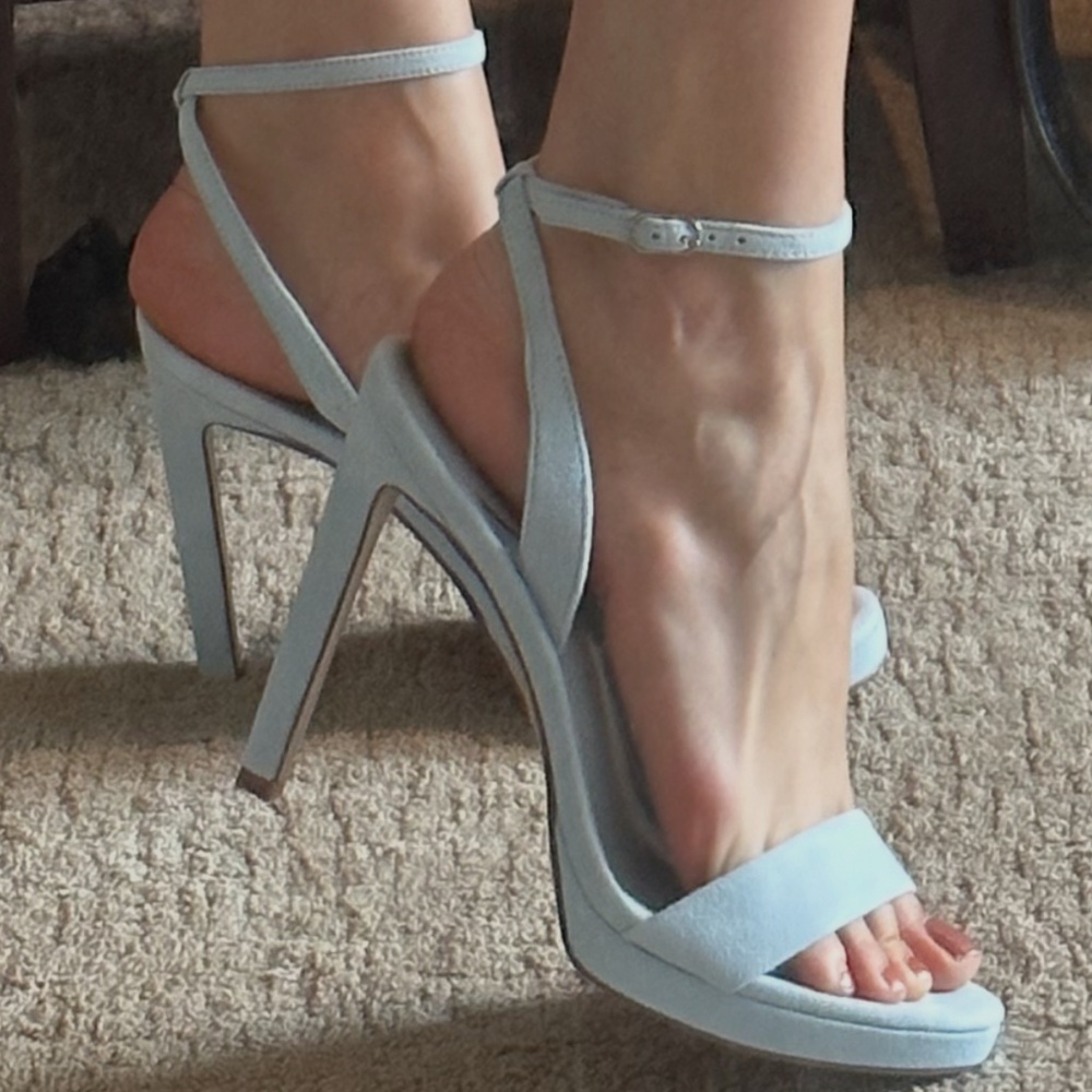 SAM EDELMAN Womens Blue Jade Stiletto Sandal